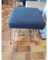 TABOURET METAL TISSU GRIS EICHHOLTZ 