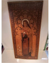 TABLEAU BOIS GRAVÉ RELIGIEUX 