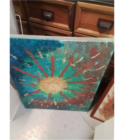 HUILE SUR TOILE SOLEIL...