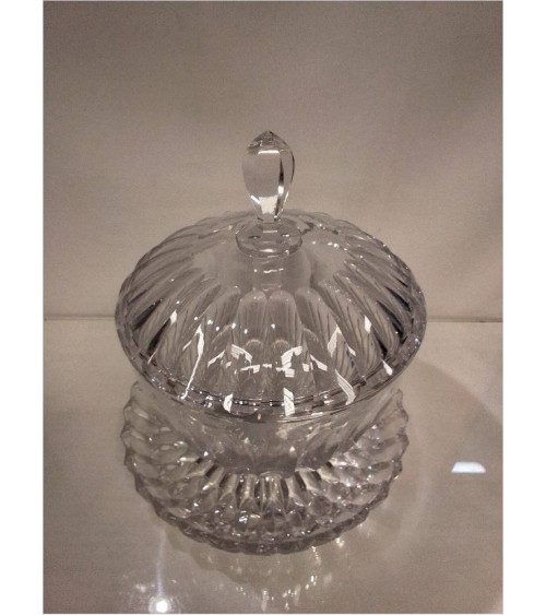 POT EN VERRE ET PLATEAU 