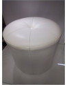 POUF ROND BLANC 