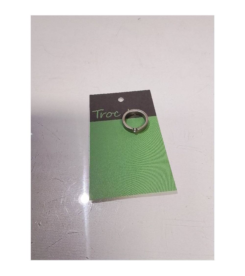 BAGUE ACIER ET STRASS 