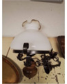 SUSPENSION FER FORGE BOIS VERRE