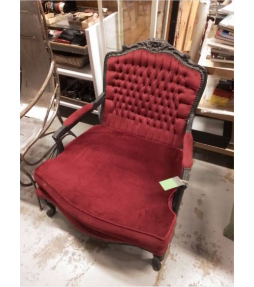 FAUTEUIL ROUGE STYLE LOUIS XV 