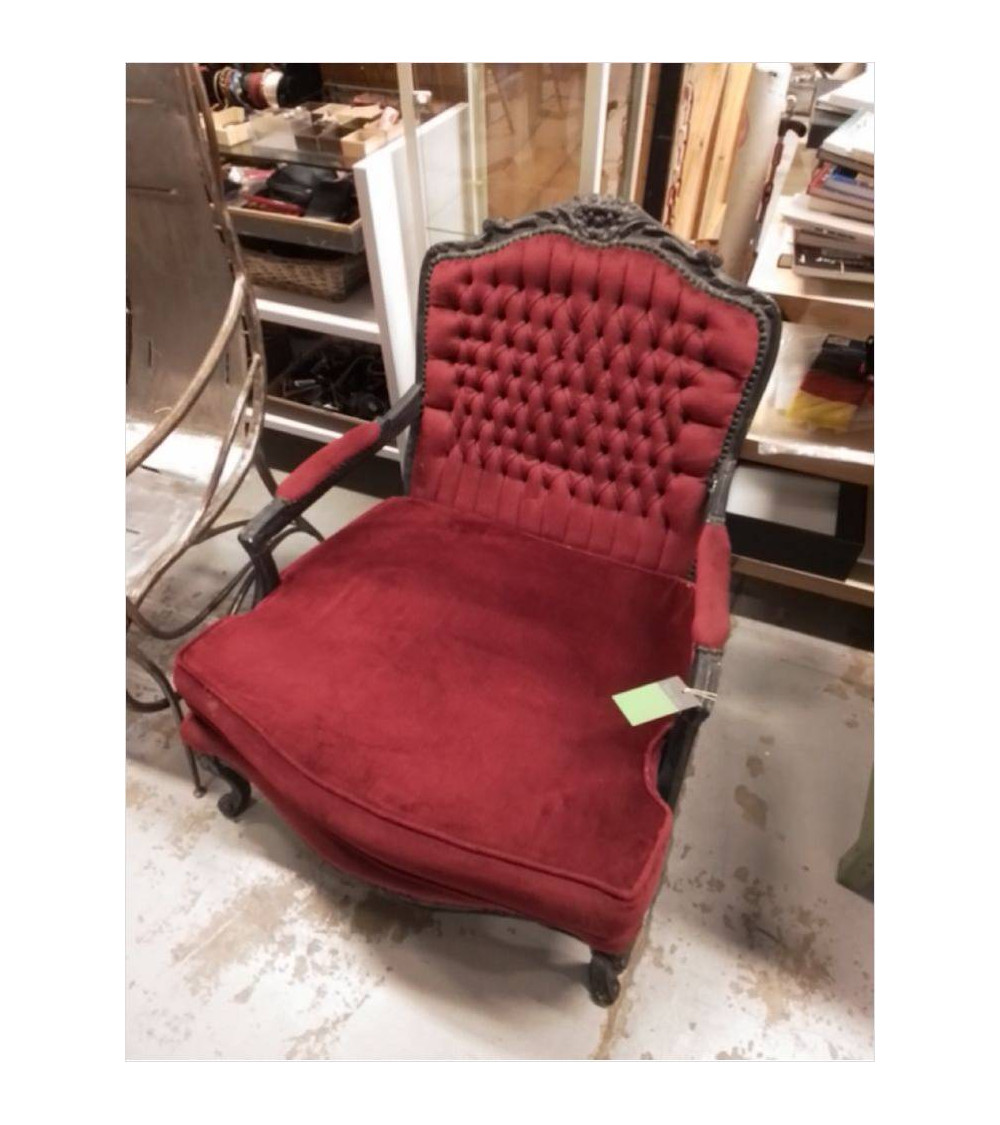 FAUTEUIL ROUGE STYLE LOUIS XV 