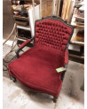 FAUTEUIL ROUGE STYLE LOUIS XV 