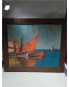 HUILE SUR TOILE SIGNÉE DECO MARINE 