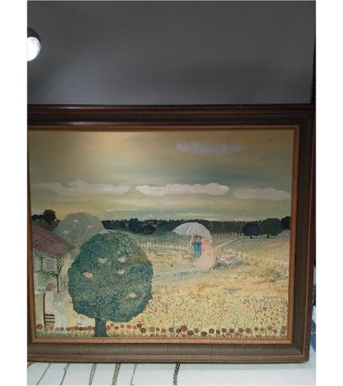 HUILE SUR TOILE GENEVIEVE...