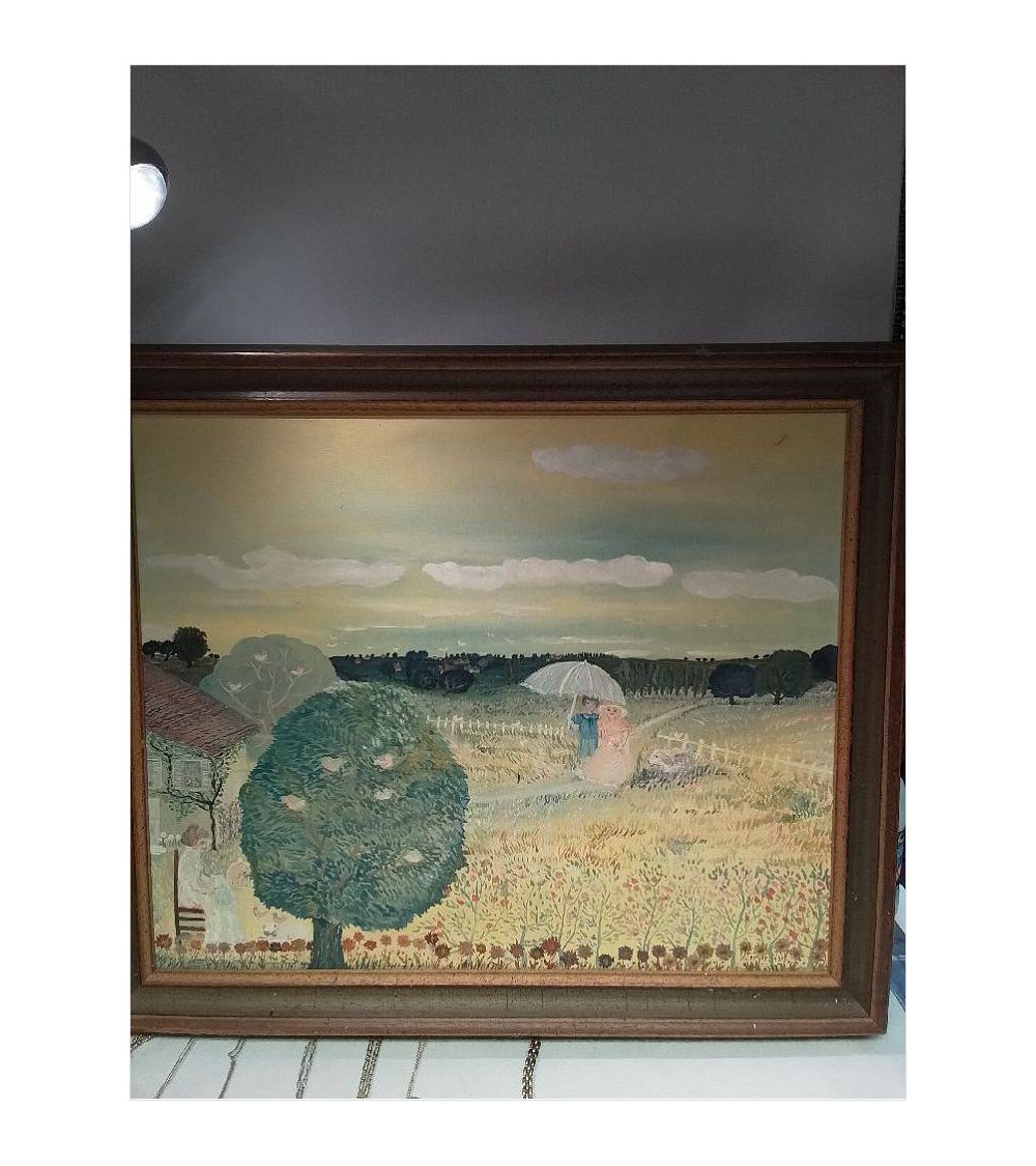 HUILE SUR TOILE GENEVIEVE TERVER NOEL