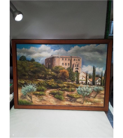 HUILE SUR TOILE CHÂTEAU...