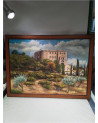HUILE SUR TOILE CHÂTEAU SIGNÉE LAMBERT