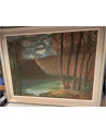 HUILE SUR PANNEAU FORÊT 