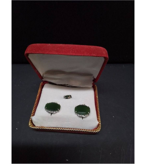 COFFRET BIJOUX PIERRES VERTES 