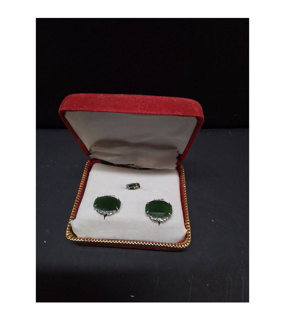 COFFRET BIJOUX PIERRES VERTES 