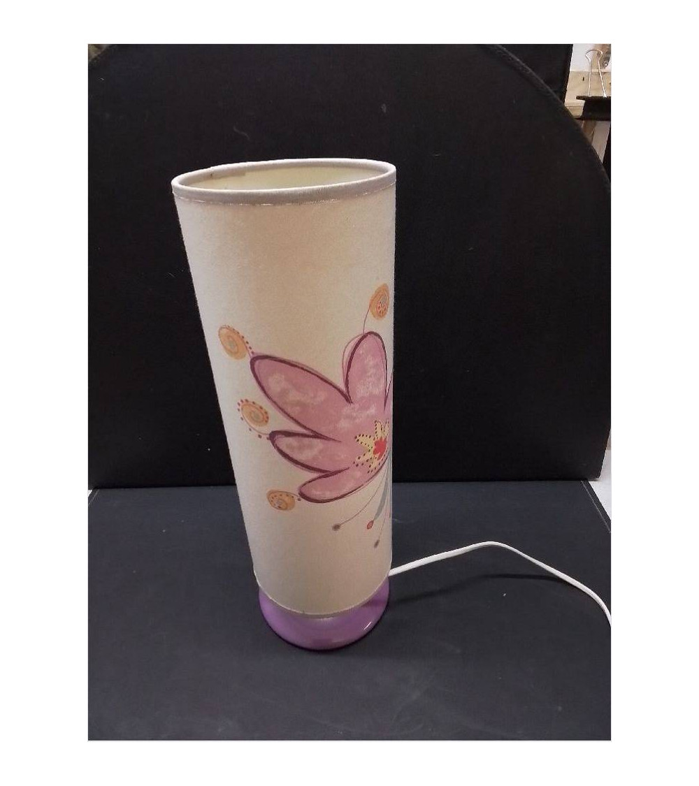 LAMPE A POSER VIOLETTE ET BEIGE 
