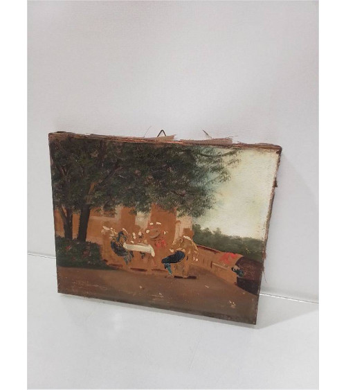 HUILE SUR TOILE ANCIENNE PM