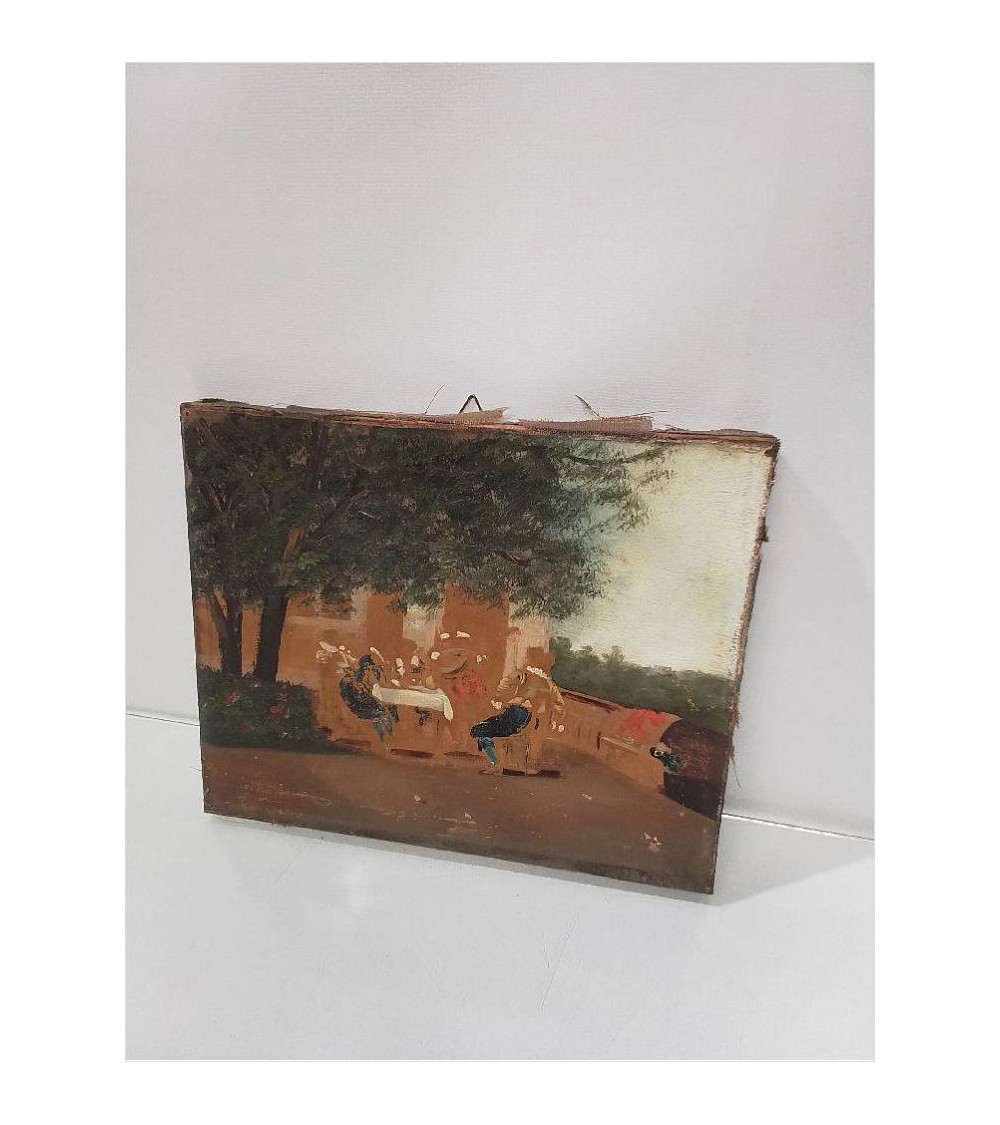 HUILE SUR TOILE ANCIENNE PM