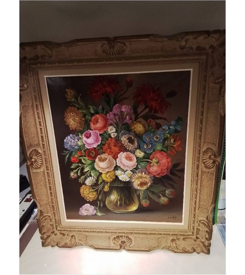 HUILE SUR TOILE FLEURS...
