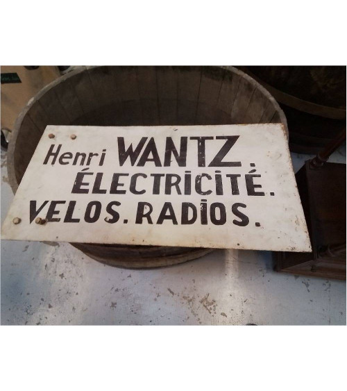 PLAQUE TOLE HENRI WANTZ