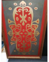 CADRE TON ROUGE ET DORÉ 
