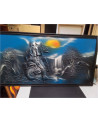 TABLEAU COUCHÉ DE SOLEIL EN MOTO 