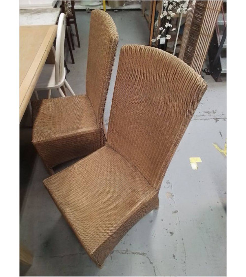 LOT DE 4 CHAISES TRESSÉE 