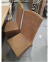 LOT DE 4 CHAISES TRESSÉE 