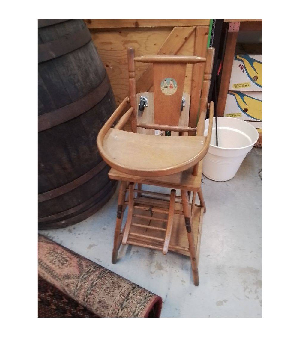 CHAISE BÉBÉ BOIS ANCIENNE 