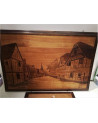 TABLEAU BOIS GRAVÉ ALSACE