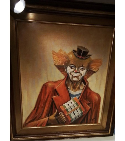 HUILE SUR TOILE CLOWN FRIOB