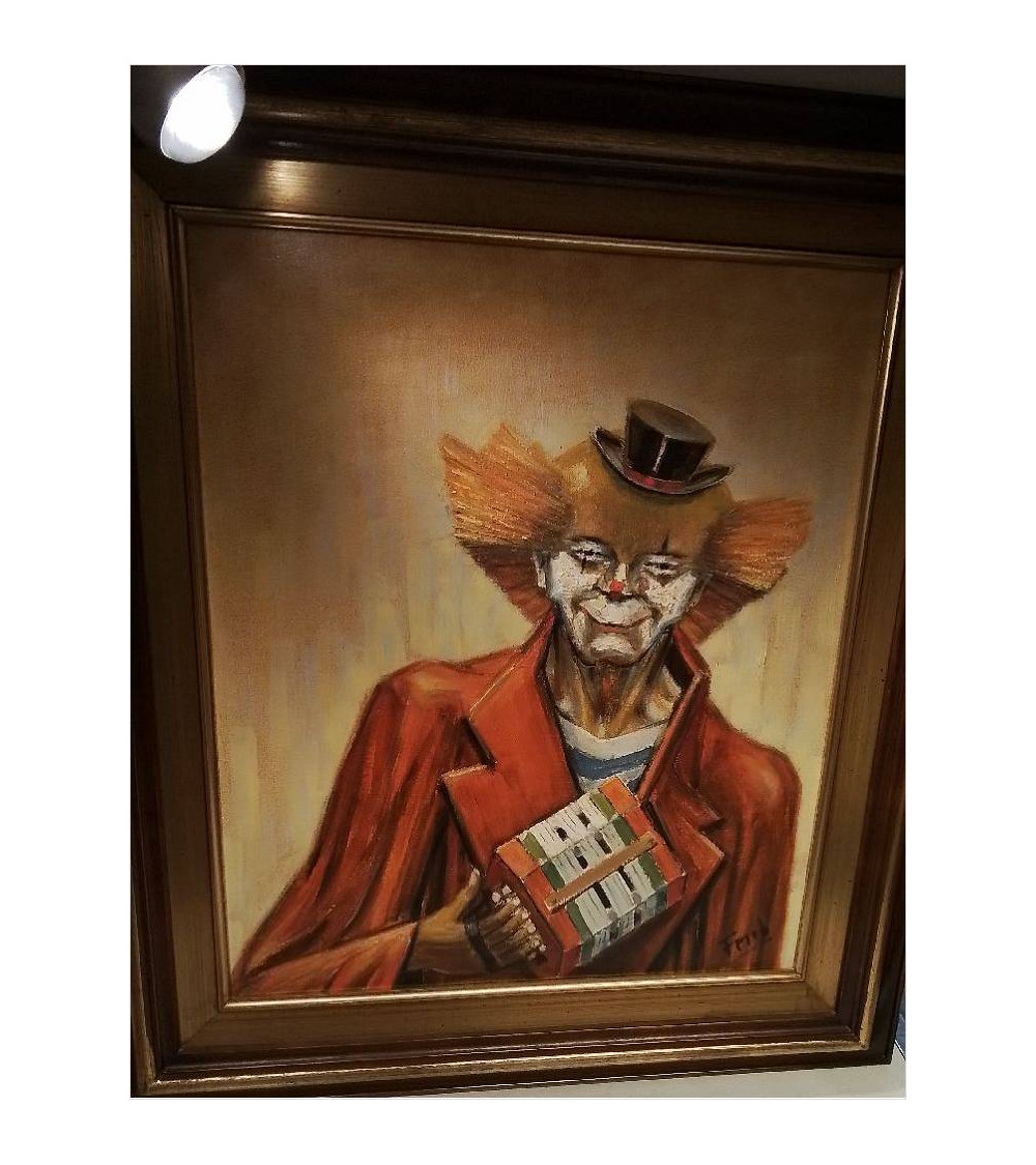 HUILE SUR TOILE CLOWN FRIOB