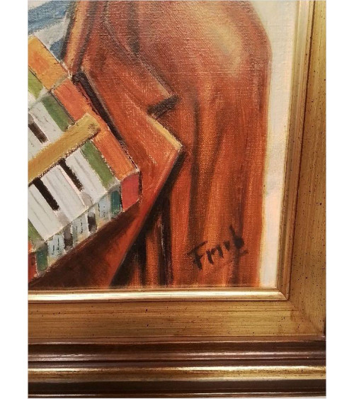 HUILE SUR TOILE CLOWN FRIOB