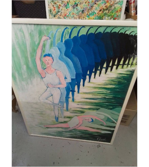 HUILE SUR PANNEAU ARTISTE LUXEMBOURGEOIS FERNAND RISCH GM