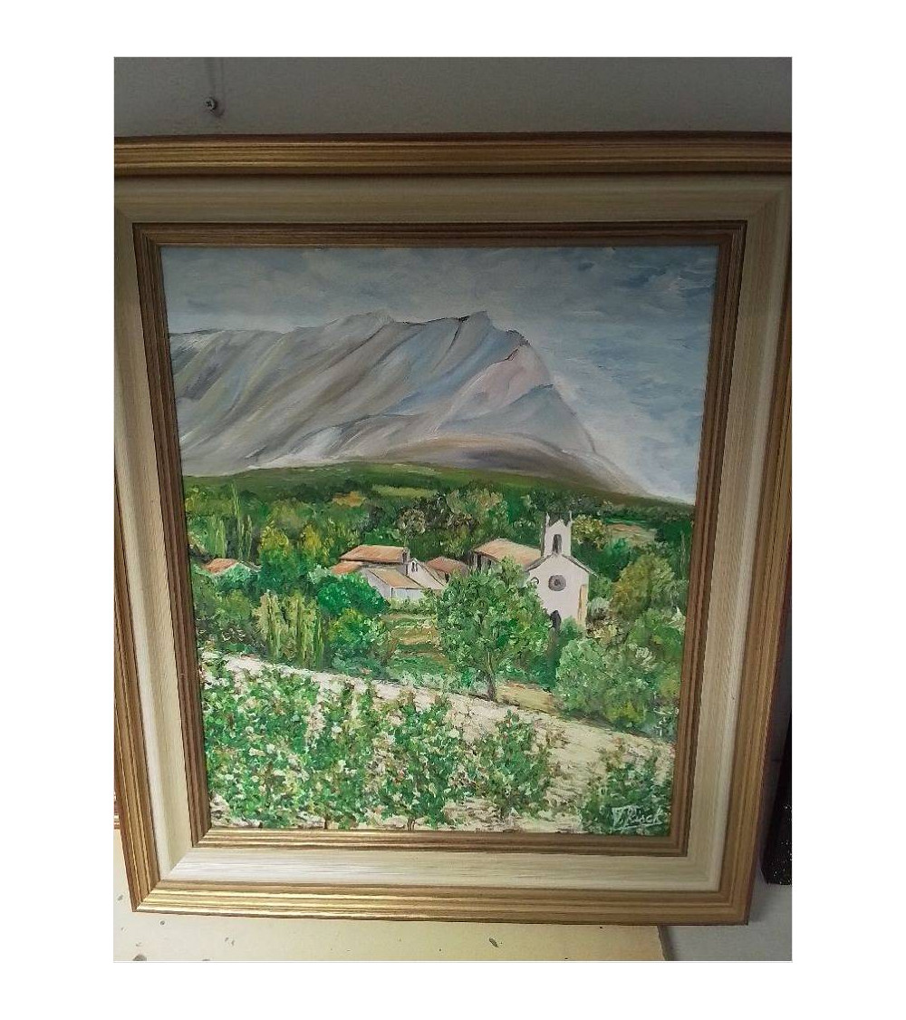 HUILE SUR PANNEAU ARTISTE LUXEMBOURGEOIS FERNAND RISCH MM