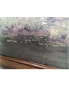 HUILE SUR TOILE ANCIENNE CABANE SIGNEE LOUIS LONCIN EN L’ETAT