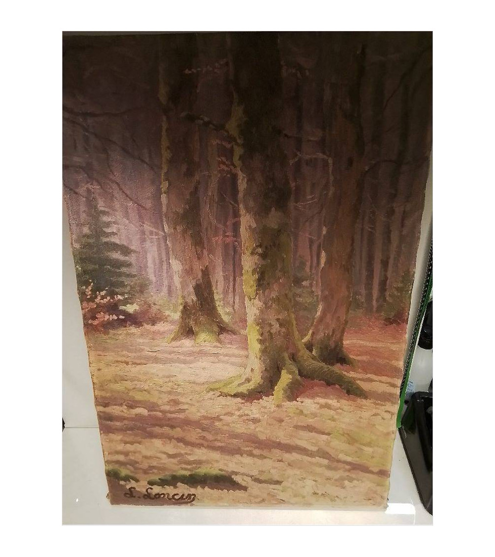 HUILE SUR TOILE LOUIS LONCIN FORET