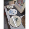 PLAT PORCELAINE BORD METAL VINTAGE LA PIECE 