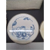 PLAT PORCELAINE BORD METAL VINTAGE LA PIECE 