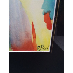 AQUAREL ARTISTE LUXEMBOURGEOIS FERNAND RISCH LUMIERE