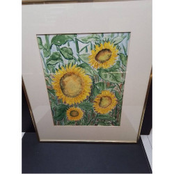 AQUARELLE F RISCH TOURNESOLS 