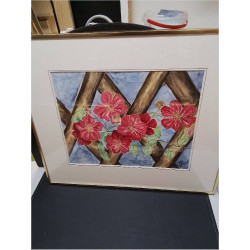 AQUARELLE CLEMATITE VILLE...