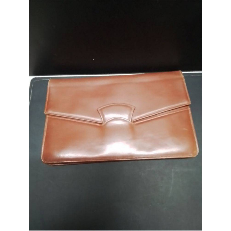 POCHETTE CUIR BRUN VINTAGE 