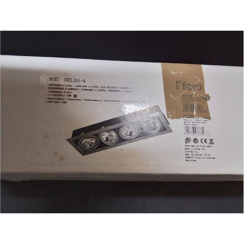 SPOT ENCASTRÉ FARO HELIO 4 GRIS