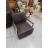 FAUTEUIL BRUN EFFET CROCO *