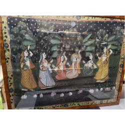 PEINTURE SUR TISSU INDIENNE...