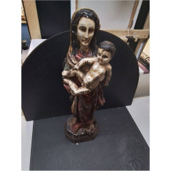 STATUE RELIGIEUSE BOIS POLYCHROME