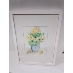 AQUARELLE BOUQUET JAUNE REIS