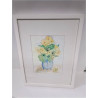 AQUARELLE BOUQUET JAUNE REIS