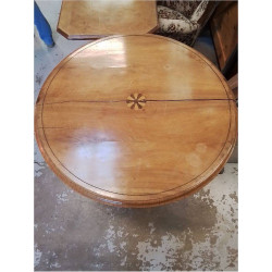 TABLE RONDE ANCIENNE MARQUETERIE EN L’ÉTAT 