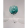 VERRE A PIED COLORÉ CISELÉ 